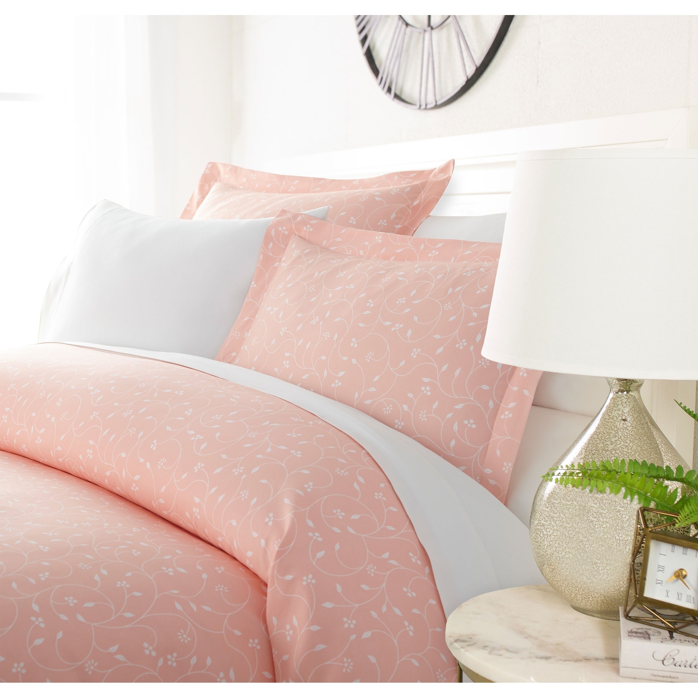 Simply Soft Luxury Rosy Blossoms 3 Piece Duvet Cover Set