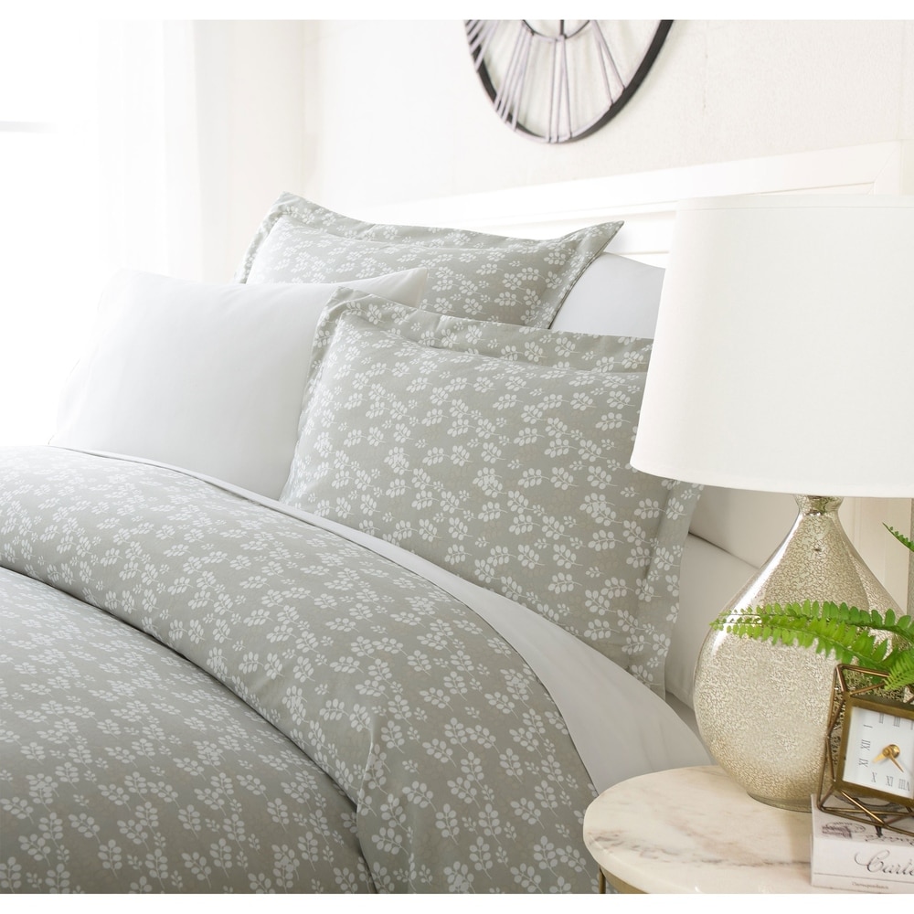 Twin Cadet Blue Zhiyuan Brushed Microfiber Floral Duvet Cover Comforter Case Only