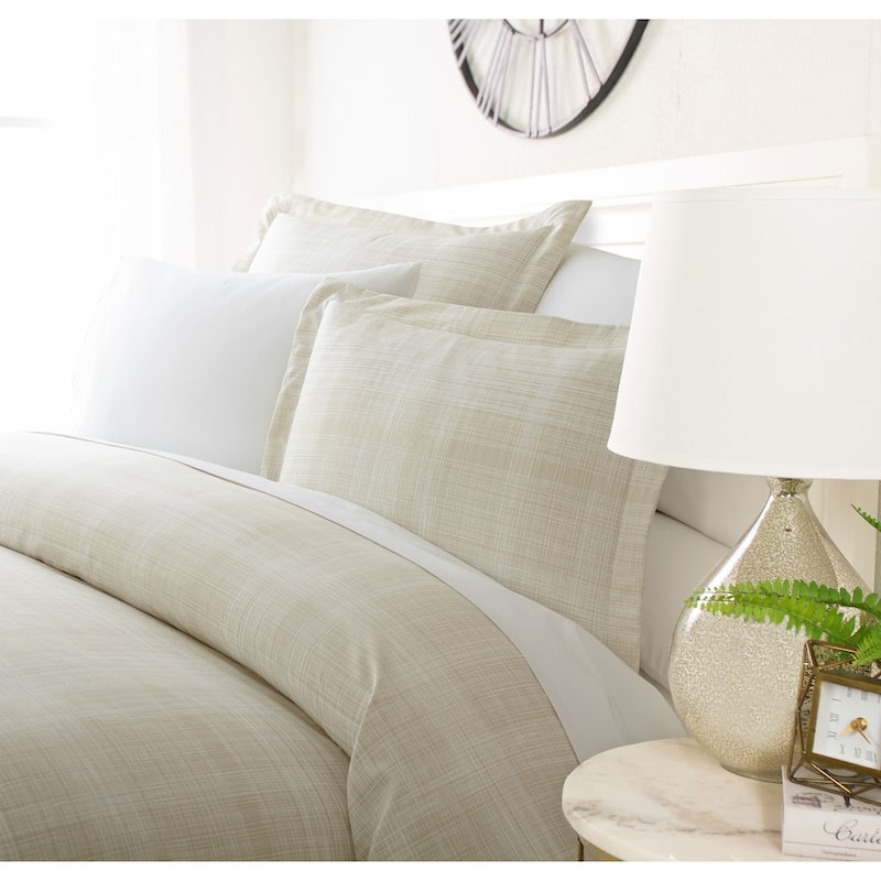 Luxury Crosshatch 3-Piece Duvet Cover Set by Simply Soft - Ray - Queen