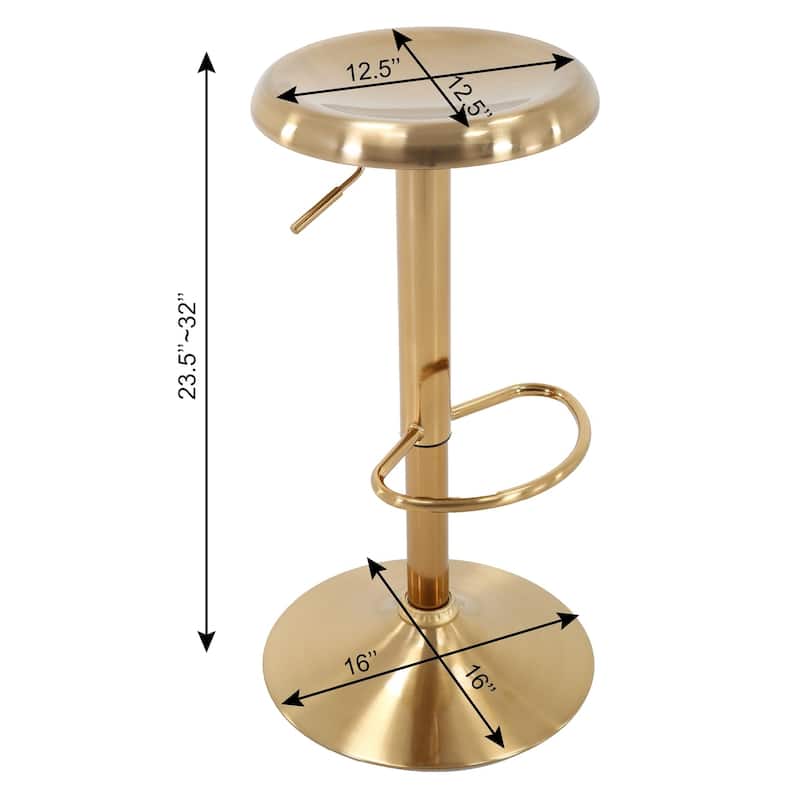 Adjustable Height Barstool in Chromed Finish