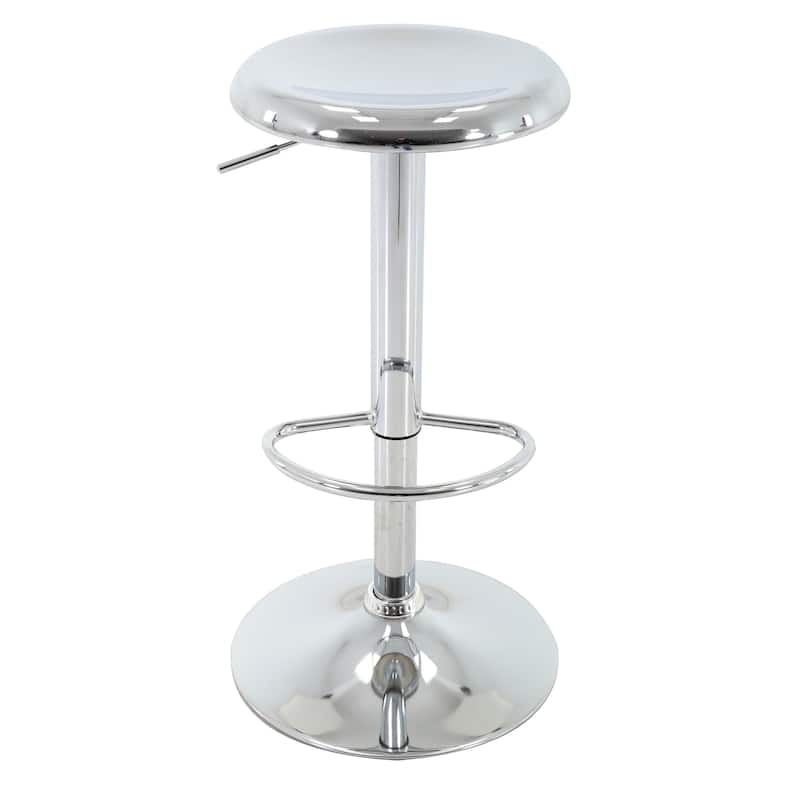 Adjustable Height Barstool in Chromed Finish