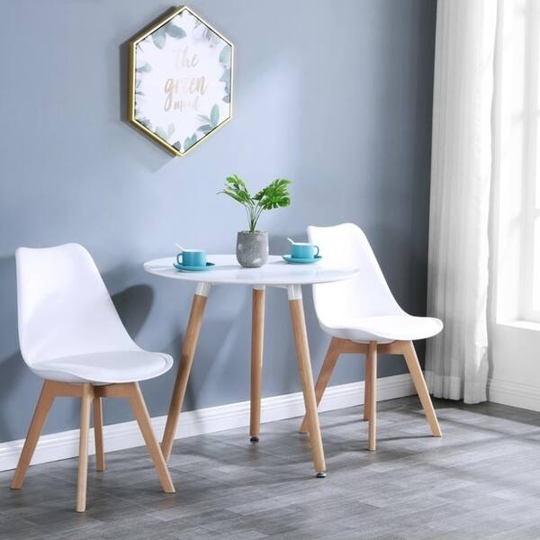 Shell Lounge Plastic Chair for Kitchen Bedroom ZENY Set of 4 Modern Style Dining Chair Dining Living Room Mid-Century Modern Side Chairs with Wooden Walnut Legs