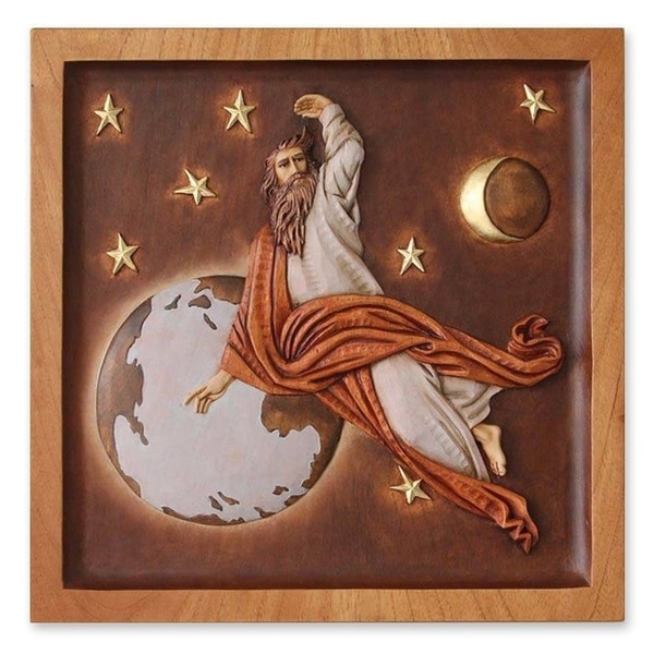 Divine Creator Cedar relief panel