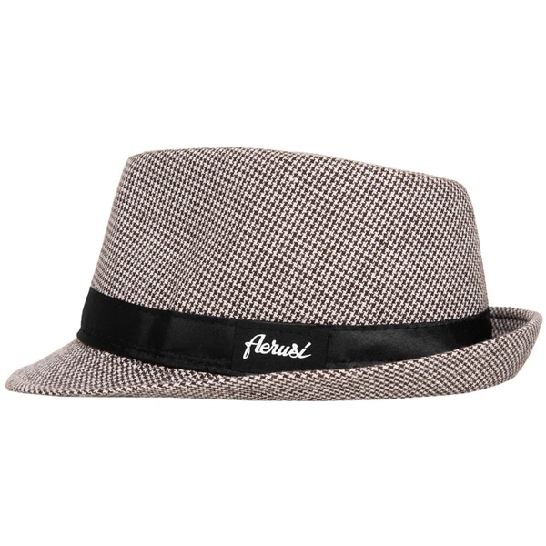 Aerusi Men Women Unisex Fedora Trilby Wide Brim Straw Sun Hat Summer Beach Cap