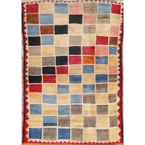 Vintage Gabbeh Persian Traditional Hand Knotted Wool Oriental Area Rug - 4'7" x 3'2"