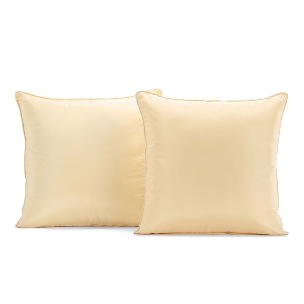 Exclusive Fabrics Silk Taffeta Cushion Cover (Set of 2)