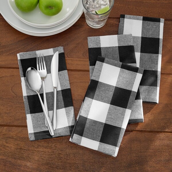 The Gray Barn Emily Gulch Buffalo Check Napkins, (Set of 4). Opens flyout.