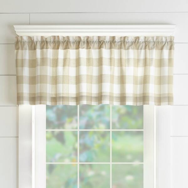 The Gray Barn Emily Gulch Buffalo Check Kitchen Window Valance 60 W X15 L Overstock 28108776