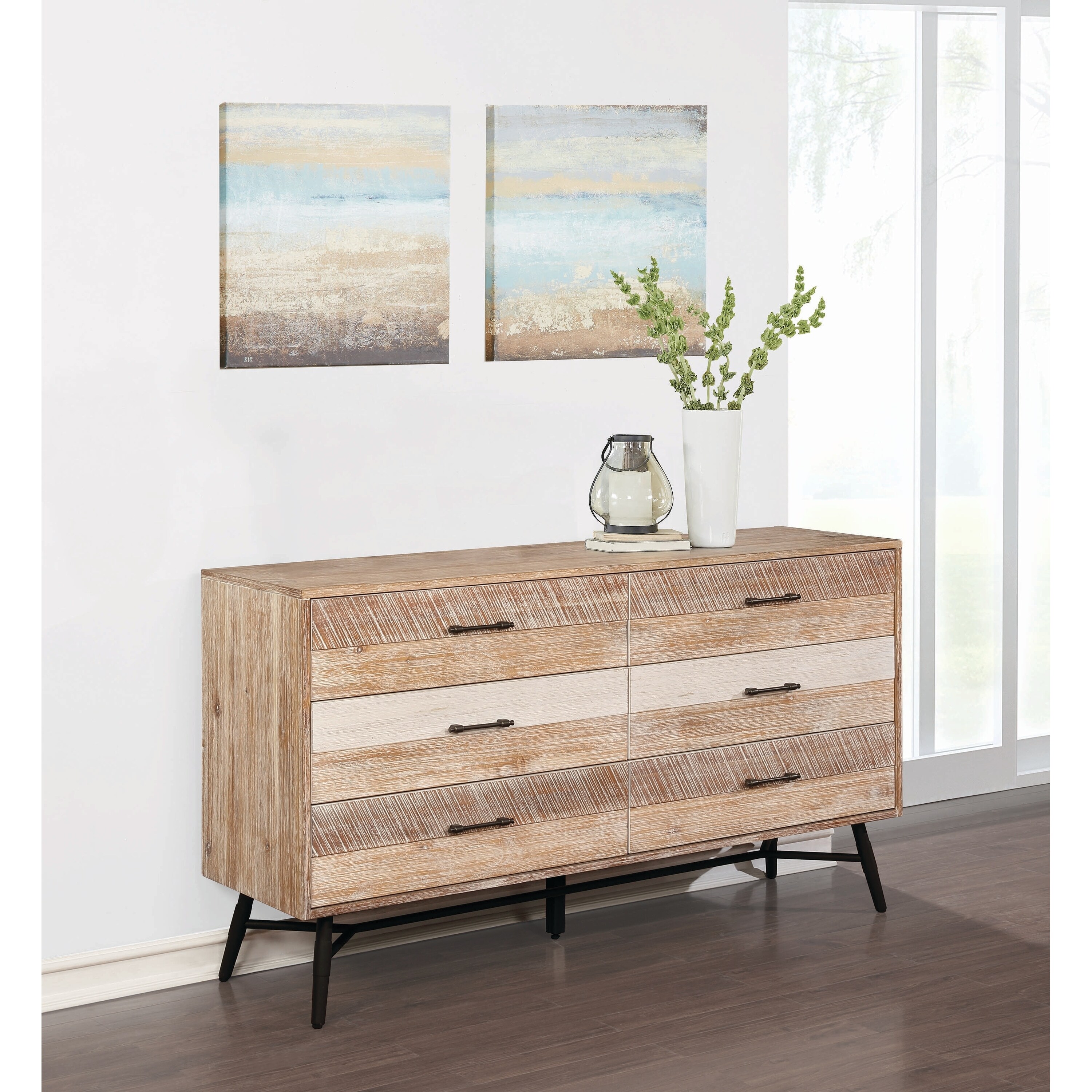 Shop Carbon Loft Verdun Rough Sawn Multi 6 Drawer Dresser On