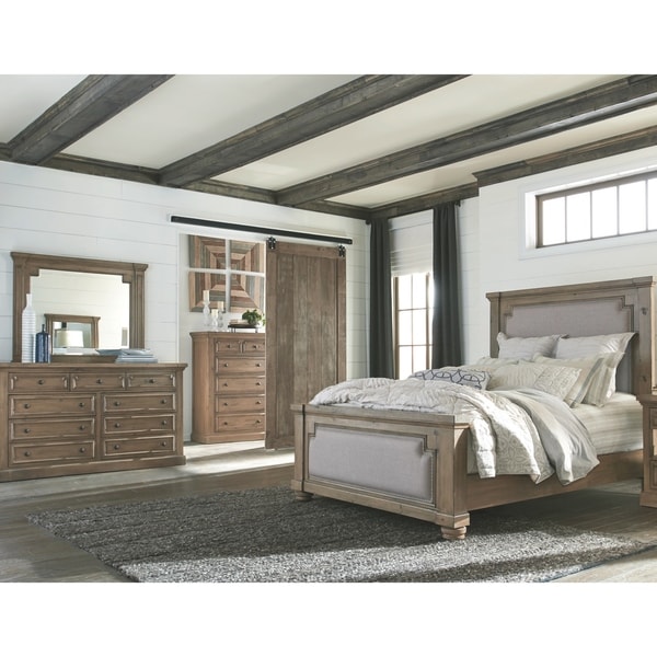 The Gray Barn Morning Lark Rustic Smoke 5-piece Upholstered Bedroom Set