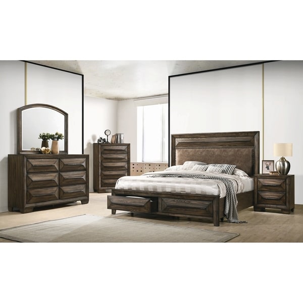 The Gray Barn Dratch Bend Rustic Chestnut 4-piece Bedroom Set