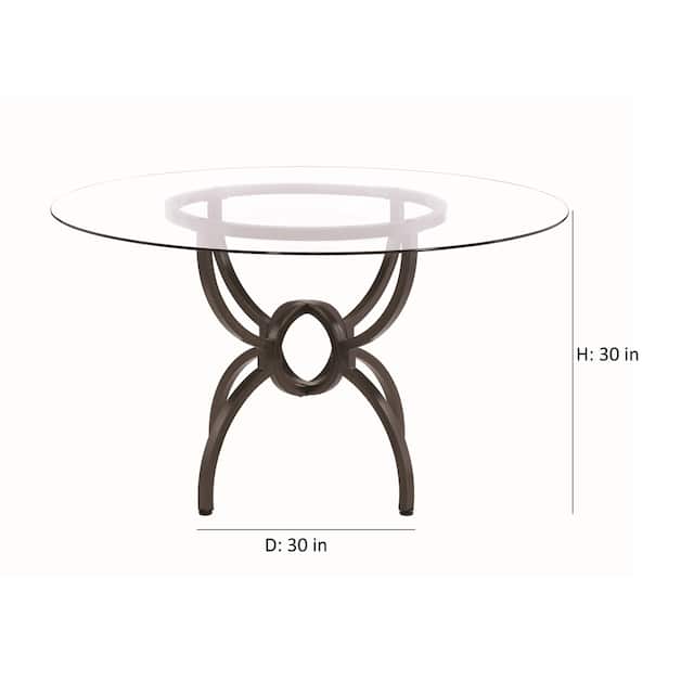 Carbon Loft Brandt Gunmetal Dining Table Base - 30" x 30"