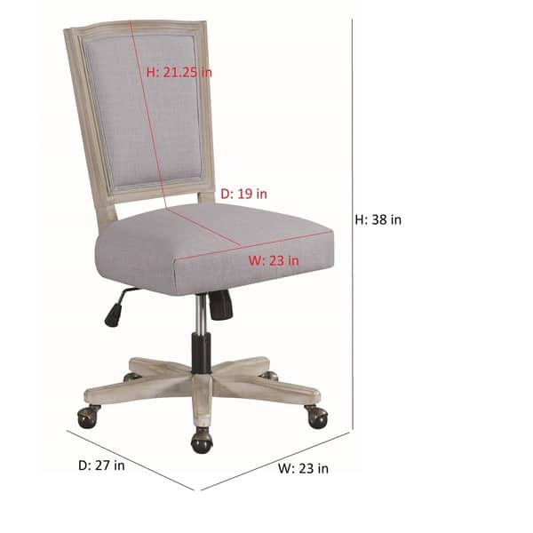Shop The Gray Barn Wits End Grey Adjustable Upholstered Office