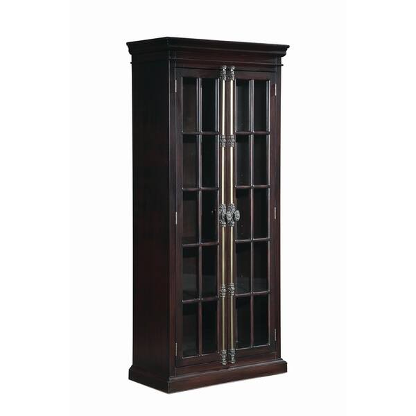 Shop Copper Grove Besancon Cappuccino And Clear Glass 2 Door Tall