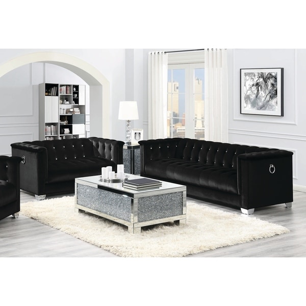 Strick & Bolton La Rose Black 2-piece Living Room Set