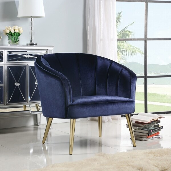 Arnold Blue Upholstered Accent Chair 