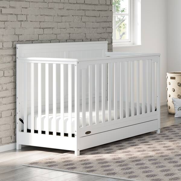 Shop Graco Hadley 4 In 1 Convertible Crib With Drawer White