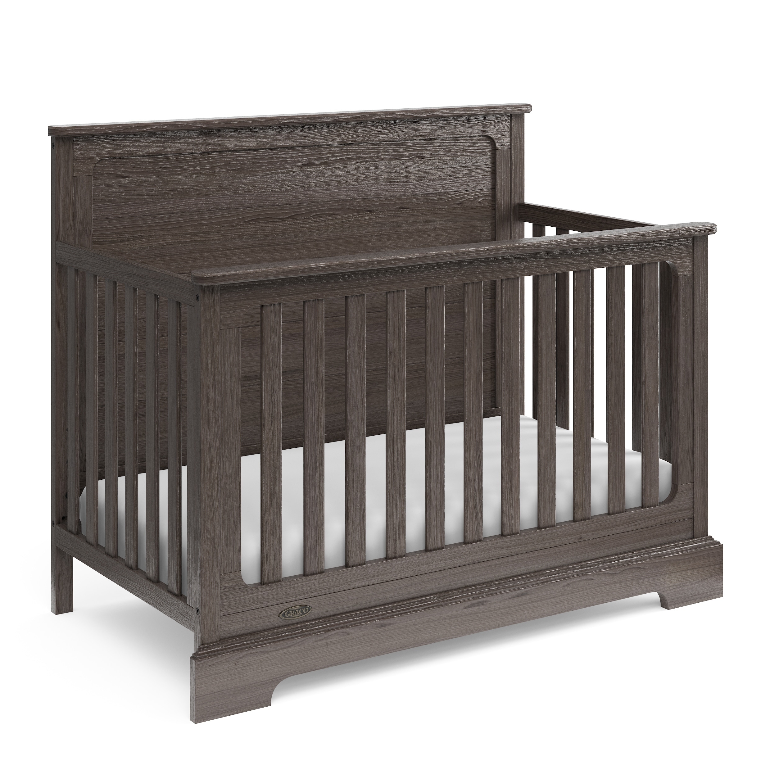 Graco Sage 4 in 1 Convertible Crib Vintage Slate Gray Easily