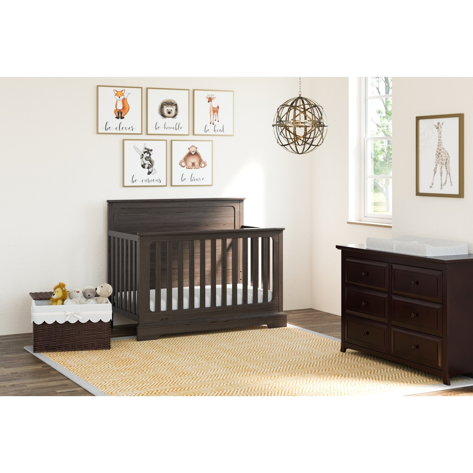 slate gray crib