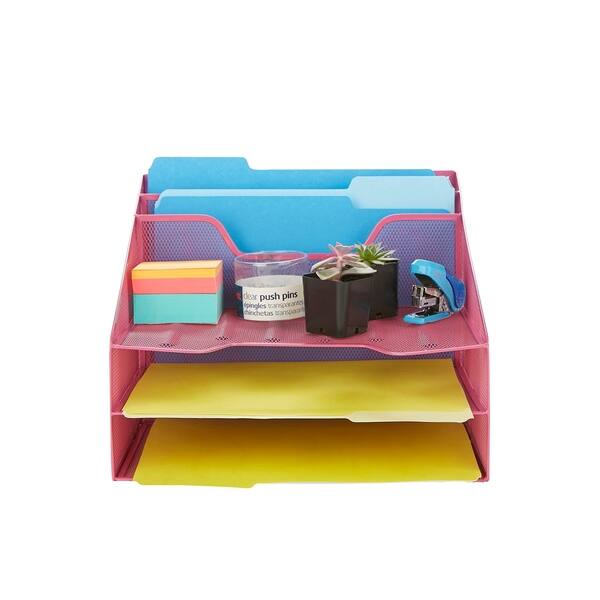 Shop Mind Reader Mesh Desk Organizer 5 Trays Desktop Document