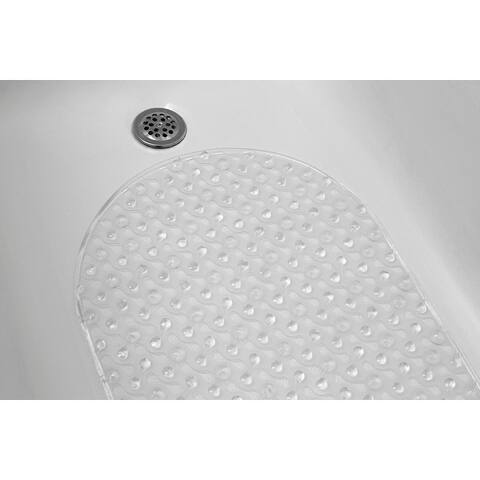Bayou Oval Bath Mat, Clear