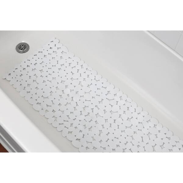 Shop Anti Slip Quick Drain Pebble Plastic Bath Mat With Back