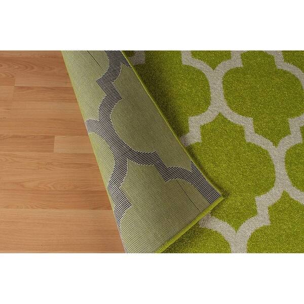 Shop Copper Grove Rovaniemi Lime Green Moroccan Trellis Area Rug