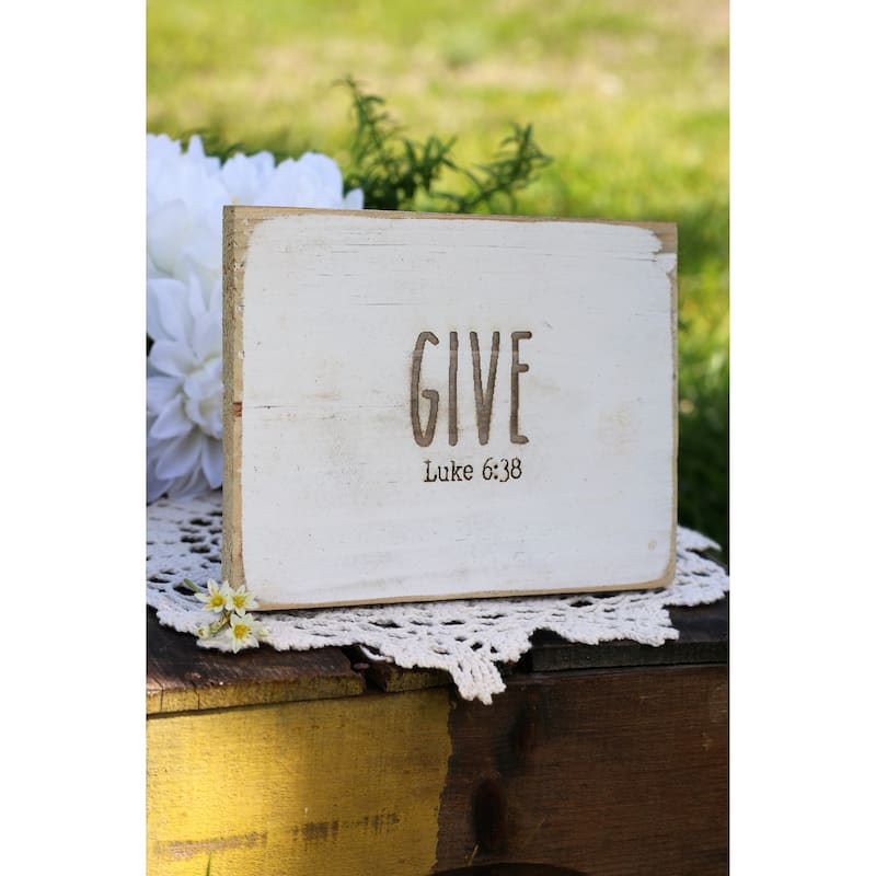 Everyday Inspirational Wall Sign - Give