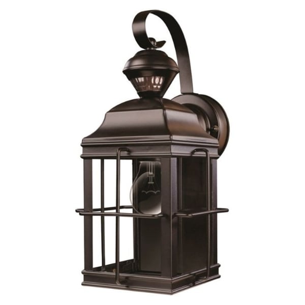Heath Zenith Motion-Sensing Hardwired Black Security Wall Light. Opens flyout.