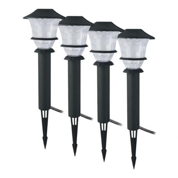 Living Accents Black Low Voltage 4 8 Watts Led Pathway Light And Spot Light Kit 4 Each Overstock 28111155