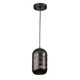 preview thumbnail 3 of 5, Akeno Matte Black/Gold 1-light Pendant