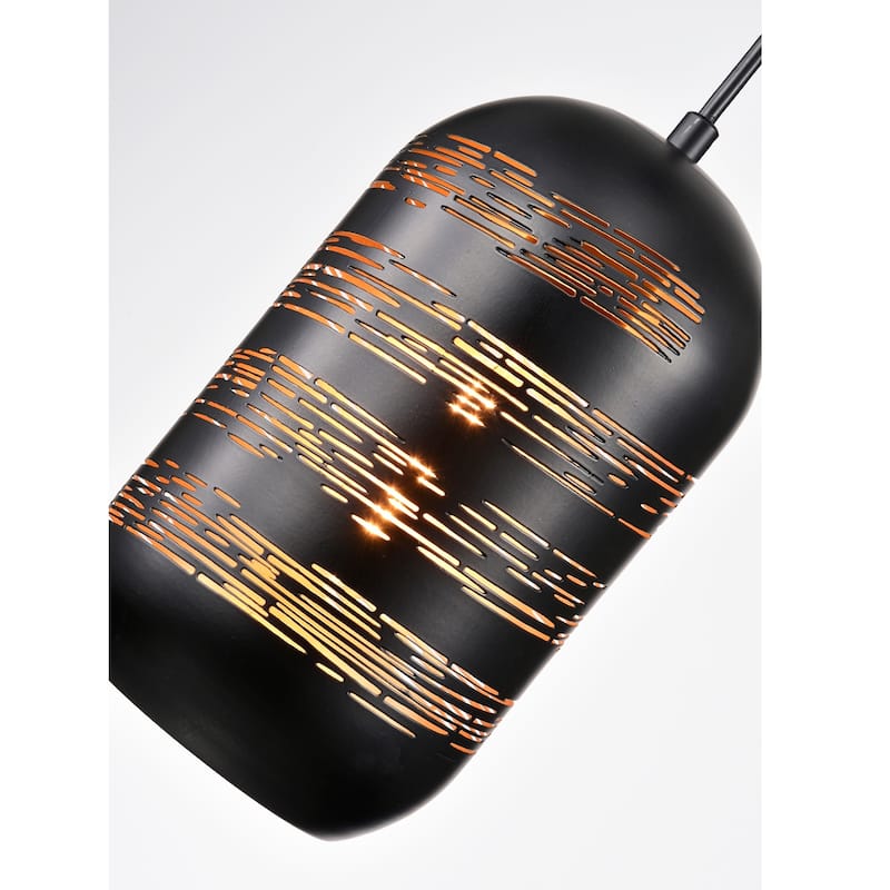 Akeno Matte Black/Gold 1-light Pendant