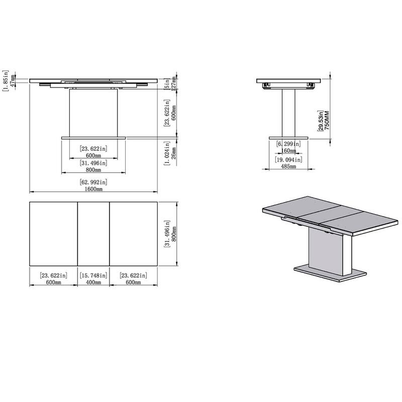 Somette Welma Glass Top Dining Set