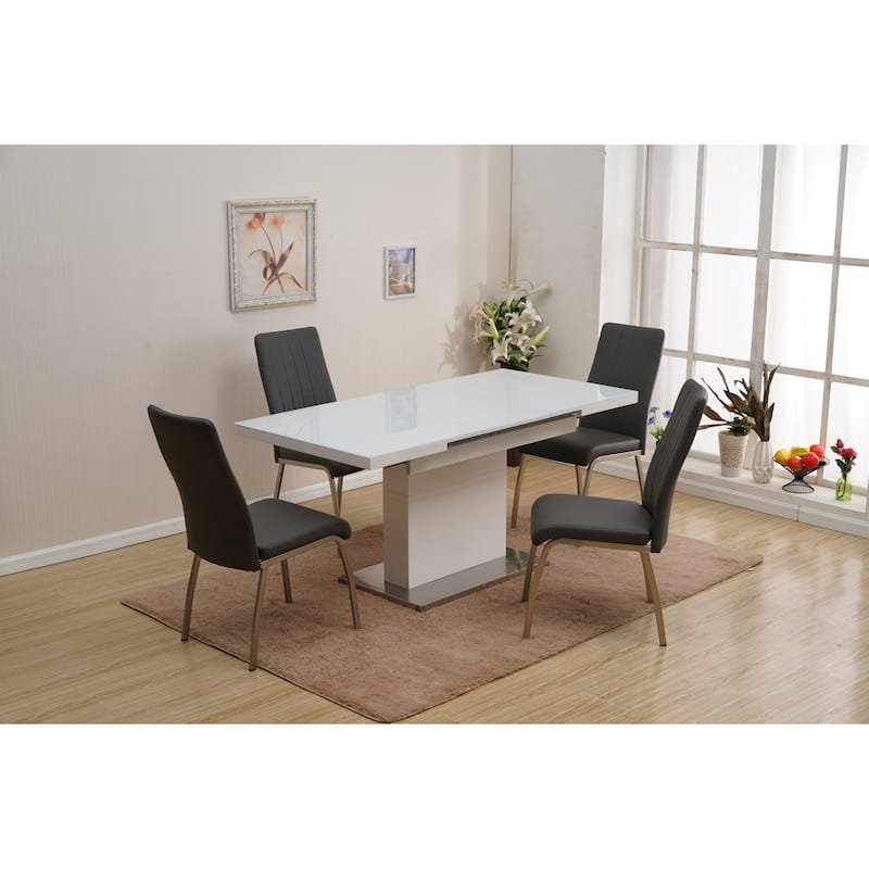 Somette Welma Glass Top Dining Set