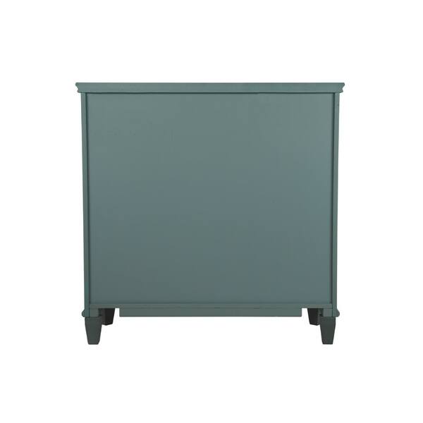 Shop Distressed Wooden Accent Cabinet With Glass Front Doors