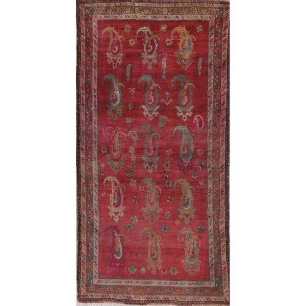 Traditional Vintage Lori Persian Hand Knotted Oriental Wool Area Rug - 6'11" x 3'6"
