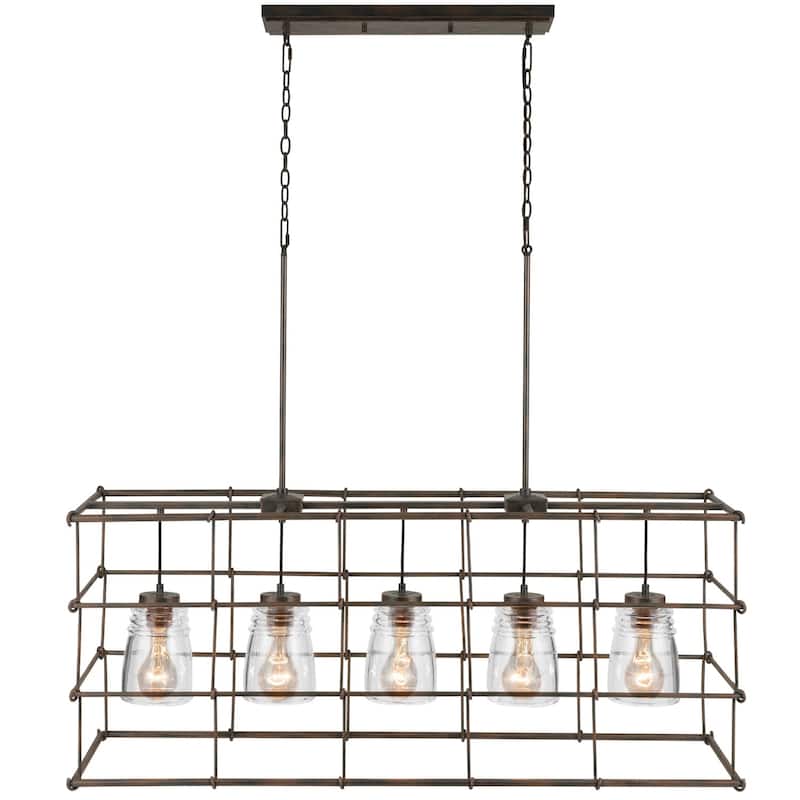 Turner 5-light Nordic Grey Island Fixture/Chandelier