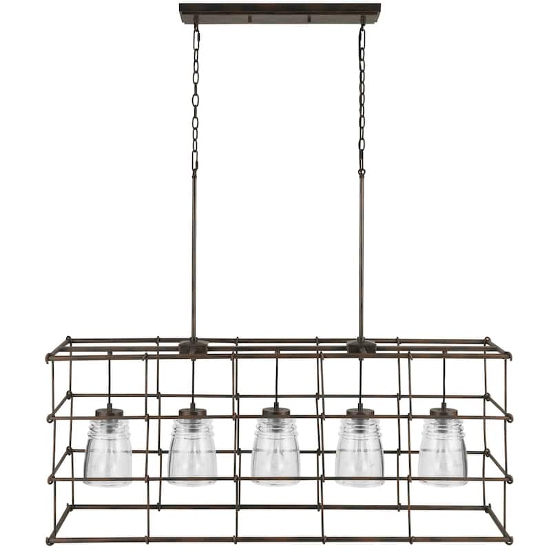 Turner 5-light Nordic Grey Island Fixture/Chandelier