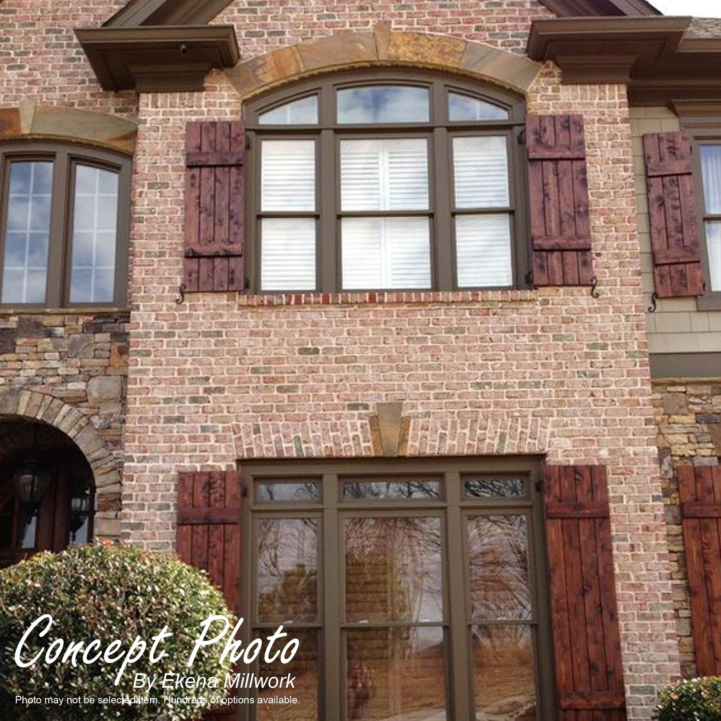 TimberCraft Framed BnB ZBar Shutters, Rough Sawn Red Cedar (Pair