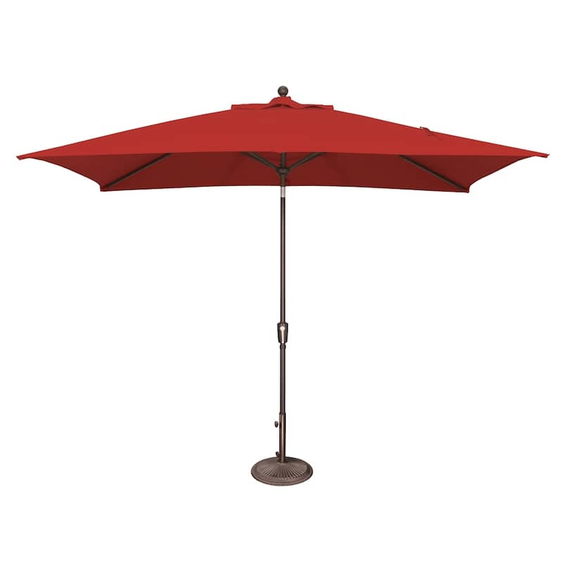 SimplyShade Catalina 10-foot Rectangle Push Button Tilt Umbrella - Jockey Red