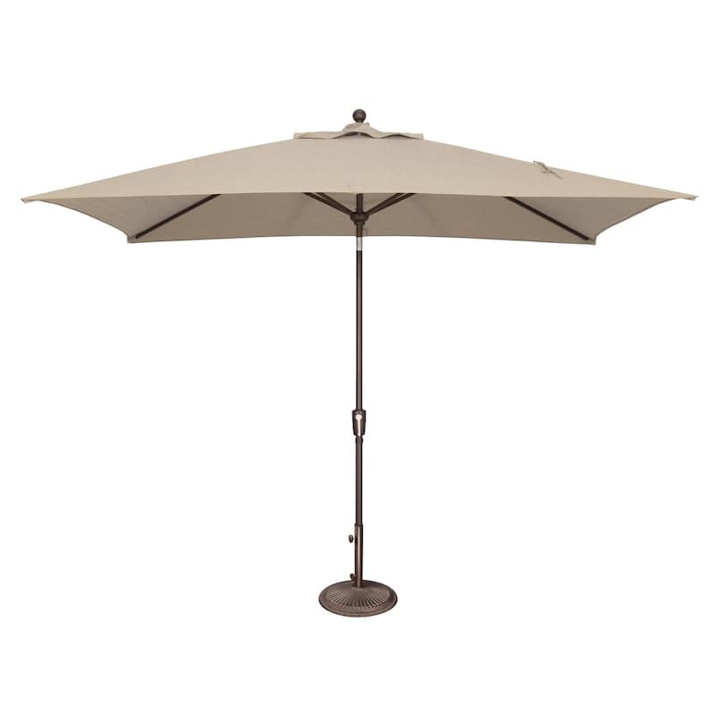 SimplyShade Catalina 10-foot Rectangle Push Button Tilt Umbrella - Beige