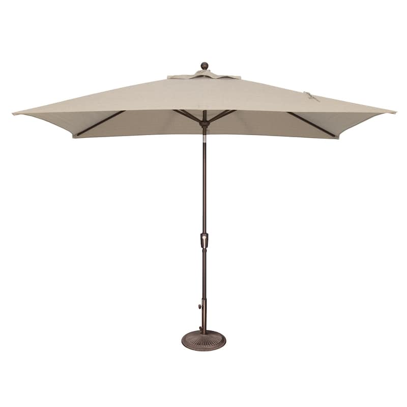 SimplyShade Catalina 10-foot Rectangle Push Button Tilt Umbrella - Antique Beige