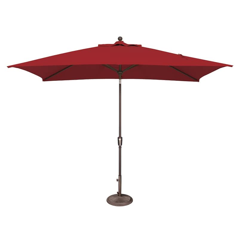 SimplyShade Catalina 10-foot Rectangle Push Button Tilt Umbrella - Really Red