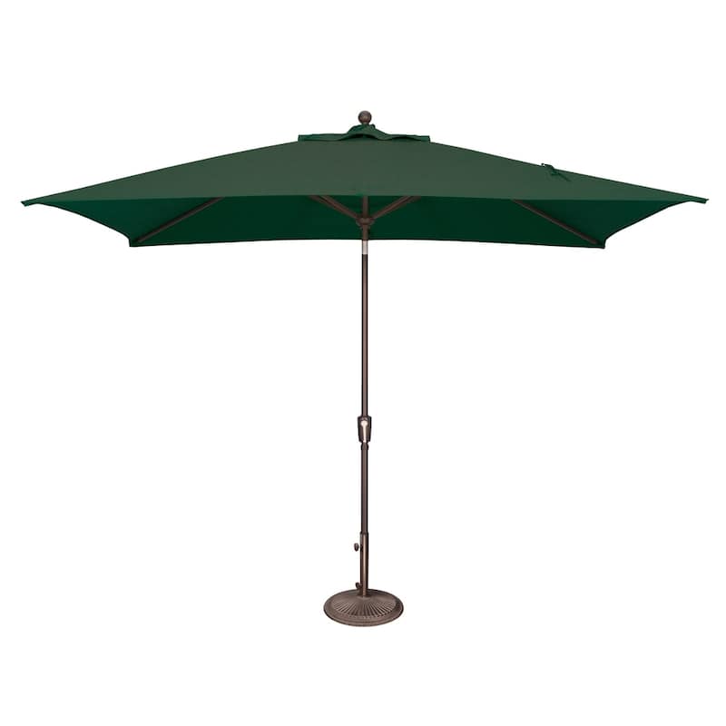 SimplyShade Catalina 10-foot Rectangle Push Button Tilt Umbrella - Forest Green