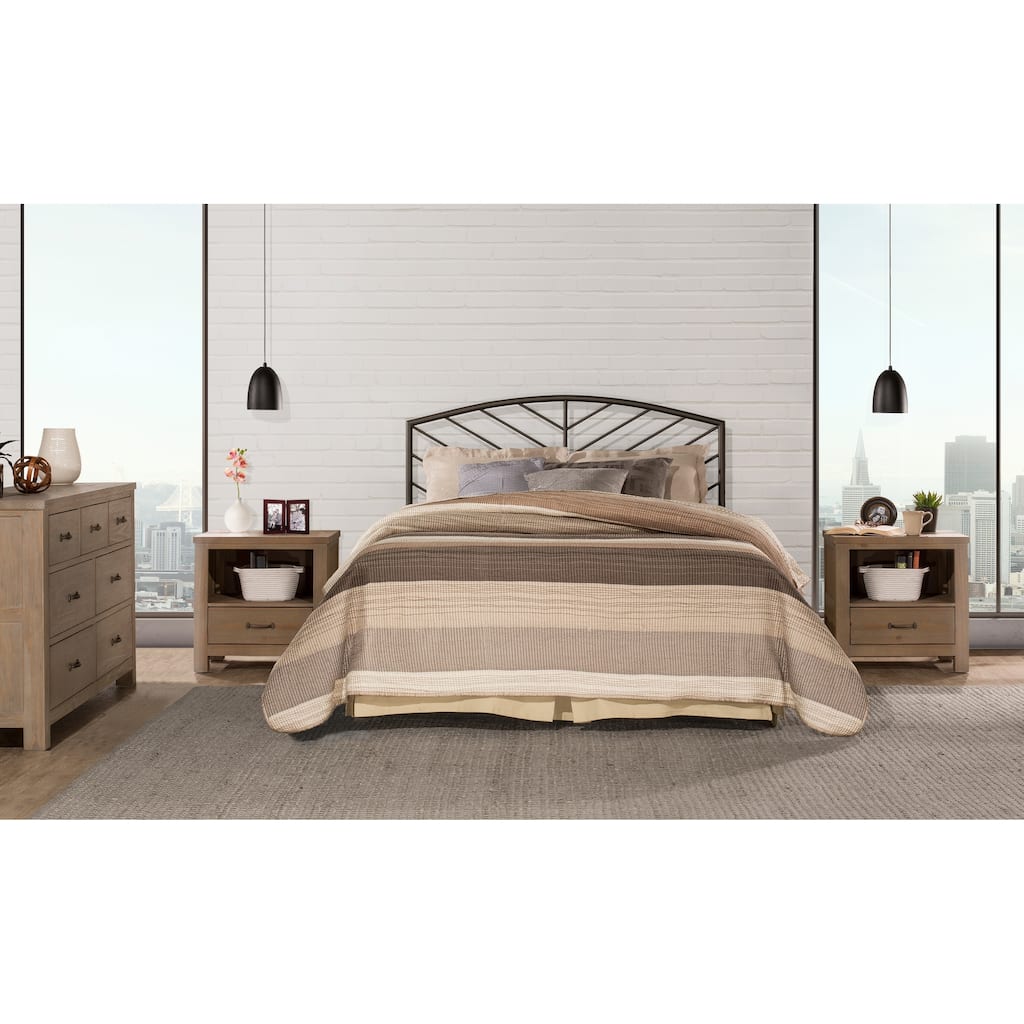 Essex Grey Pewter Headboard with Bed Frame