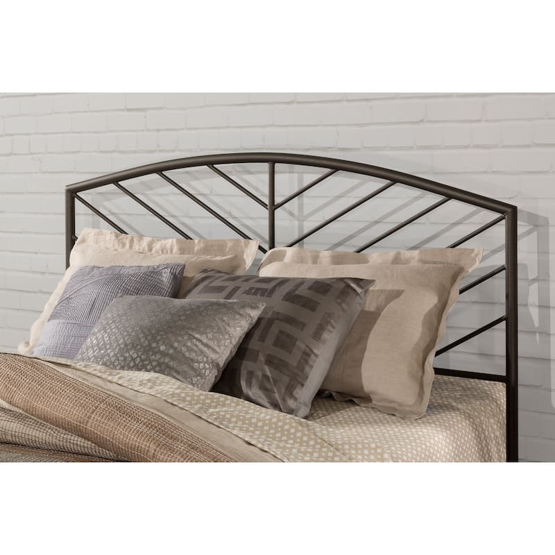 Porch & Den Elemar Grey Metal Headboard without Bed Frame