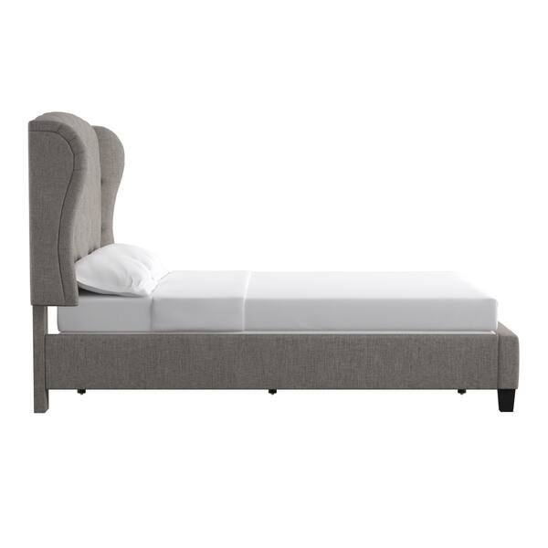 Shop Copper Grove Kalynivka Adjustable Tufted Wingback Bed On