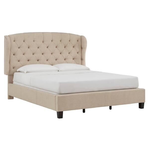 Shop Copper Grove Kalynivka Adjustable Tufted Wingback Bed On