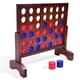 preview thumbnail 1 of 3, GoSports Giant Dark Wood Stain 4 in a Row Backyard Game – 2 Foot Width – With Connect Coins, Portable Case and Rules