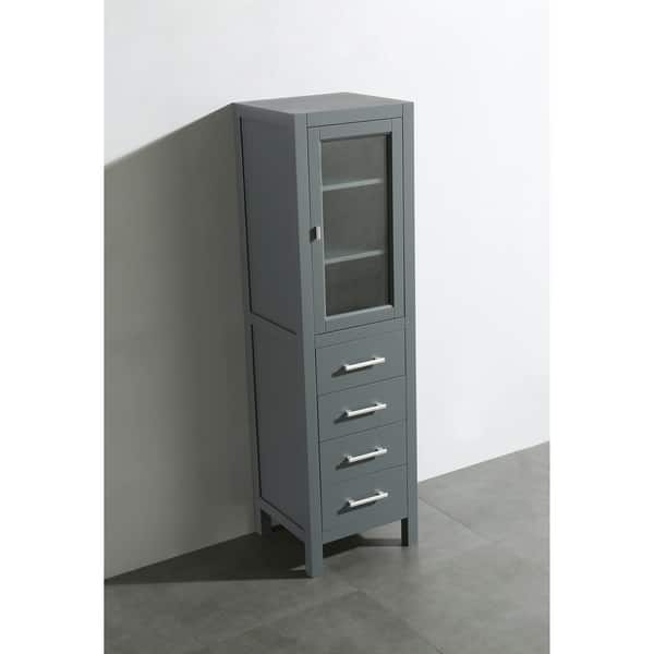 Shop London 18 Linen Cabinet In Gray Overstock 28116706